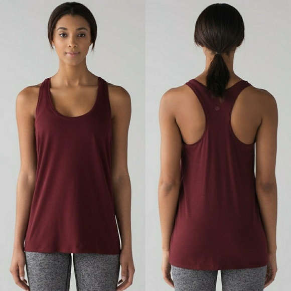 lululemon athletica Tops - Maroon lululemon racerback workout tank